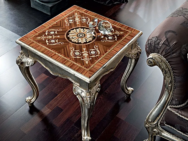Quadratischer Couchtisch aus Massivholz für das Wohnzimmer Modenese Luxury Interiors 12628 Fabrik MODENESE GASTONE aus Italien. Foto №1