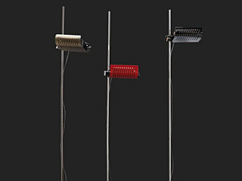 Stehlampe mit Dimmer aus Metall Oluce Colombo 626 Fabrik Oluce aus Italien