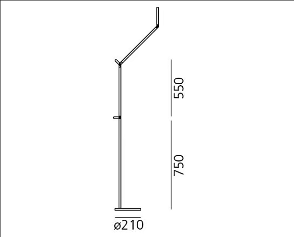 LED Stehlampe aus Aluminium mit dimmbarem Licht Artemide Demetra Fabrik Artemide aus Italien. Foto №3