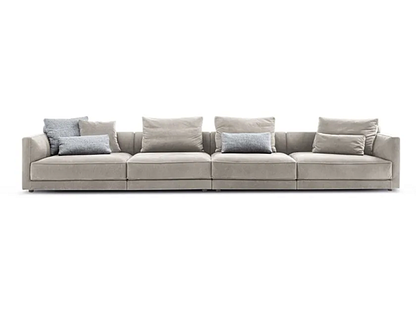 Ecksofa aus Stoff mit weicher Rückenlehne Frigerio Miller Fabrik Frigerio aus Italien. Foto №1