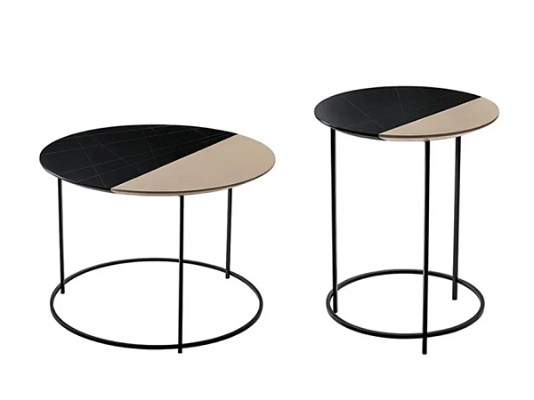 Kaffeetisch mit MDF und Reliefoberfläche Metallbasis Twist CASAMILANO Fabrik CASAMILANO aus Italien. Foto №3