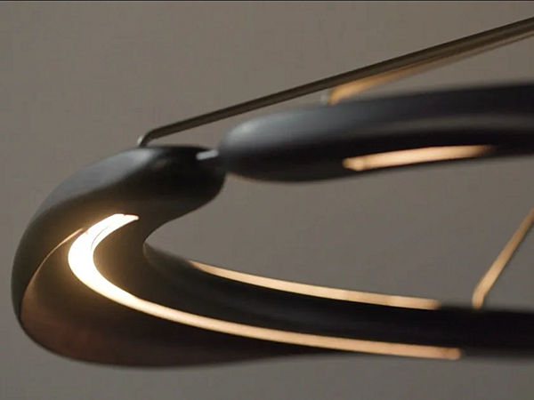 Pendelleuchte aus Walnussholz mit LED GIORGETTI Dunes GA408G Fabrik GIORGETTI aus Italien. Foto №2