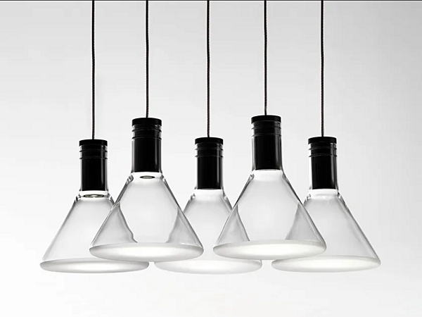 LED Pendelleuchte aus Borosilikatglas Multispot Fabbian Polair Fabrik Fabbian aus Italien. Foto №6