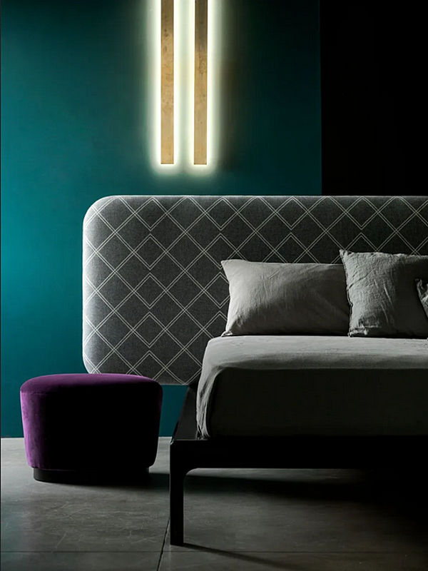 Doppelbett mit gepolsterter Rückwand aus Stoff CHELINI ATLAS Fabrik CHELINI aus Italien. Foto №2