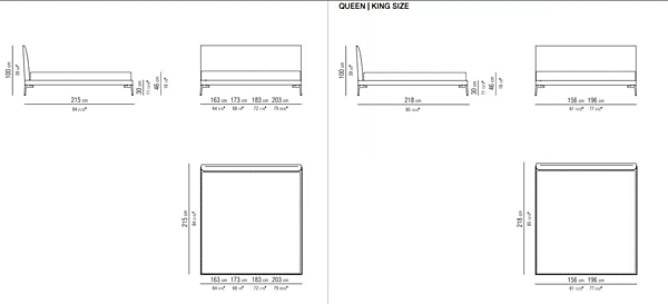 Doppelbett mit gepolsterter Rückwand aus Stoff FLEXFORM Feel Good Ten Fabrik FLEXFORM aus Italien. Foto №3