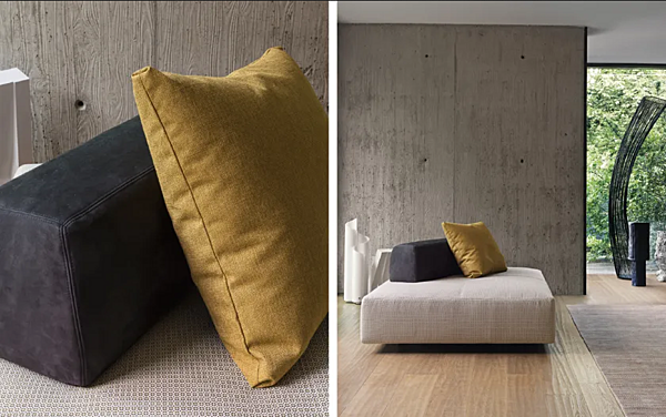Ecksofa aus Stoff mit weicher Rückenlehne Flou Softbench Fabrik Flou aus Italien. Foto №6