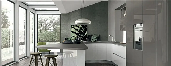 Einbauküche mit Insel Clover 01 LUBE CUCINE Fabrik LUBE CUCINE aus Italien. Foto №5