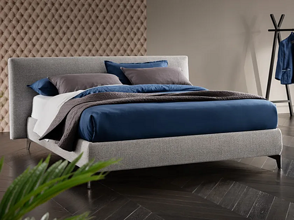 Doppelbett mit gepolsterter Rückenlehne aus Stoff Altrenotti Miage Fabrik Altrenotti aus Italien. Foto №1