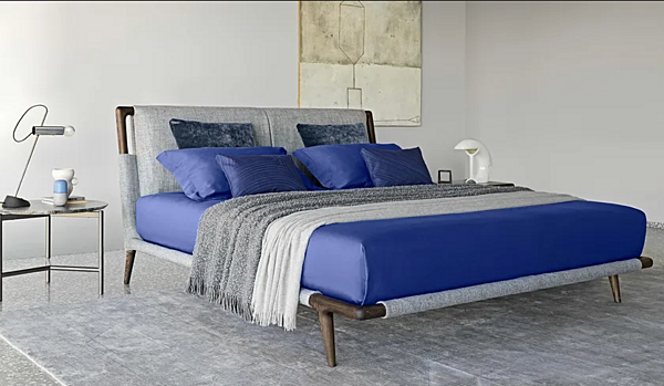 Doppelbett mit gepolstertem Kopfteil Flou Gaudi Fabrik Flou aus Italien. Foto №3