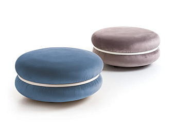 Runder Stoffpouf Macaron INNOVA Imbottiti