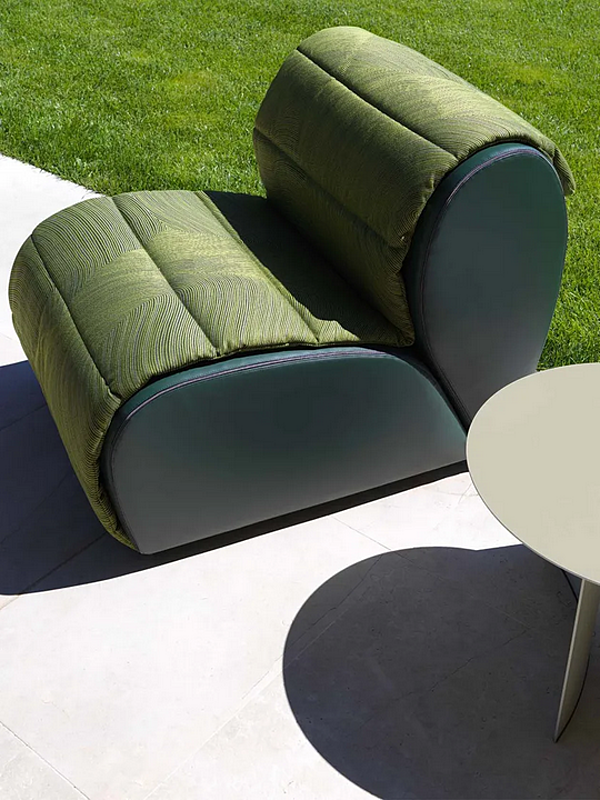 Modulares Gartenarmchair aus Stoff Flora Flou Fabrik Flou aus Italien. Foto №6