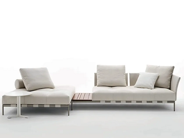 Ecksofa aus Stoff für den Garten Pixel Light Saba Fabrik SABA aus Italien. Foto №1