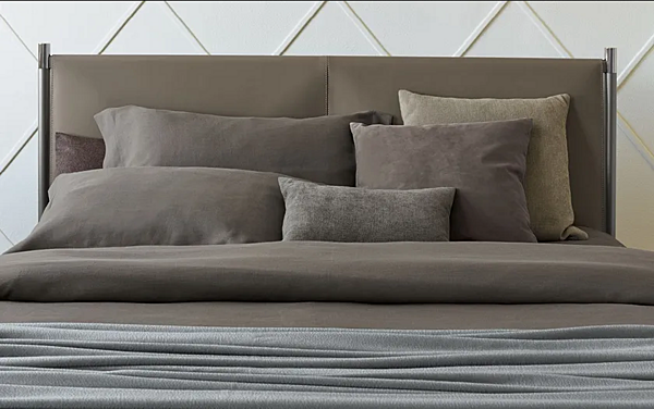 Doppelbett mit gepolsterter Rückenlehne Flou Iko Fabrik Flou aus Italien. Foto №7