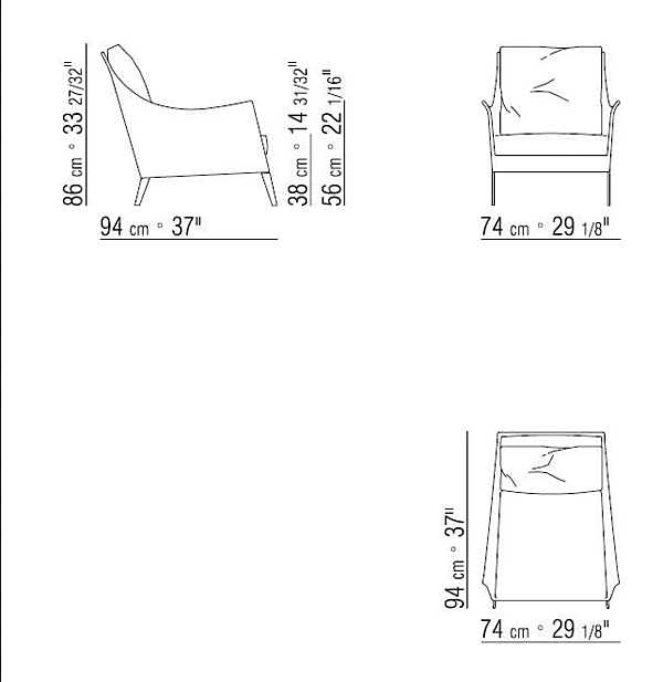 Lederarmchair mit Armlehnen FLEXFORM Boss Fabrik FLEXFORM aus Italien. Foto №3