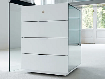 Beech office drawer unit with castors Gallotti&Radice President Beech office drawer unit with castors Gallotti&Radice President Fabrik Gallotti & Radice aus Italien