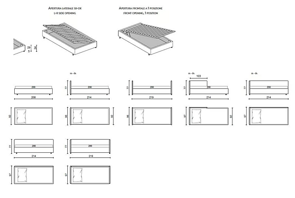 Zweisitzer Schlafsofa mit gepolsterter Rückenlehne Duomo Design Whiff Fabrik Duomo Design aus Italien. Foto №4