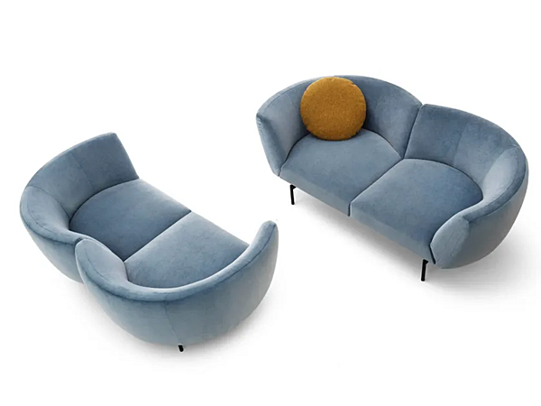 Ecksofa aus Stoff mit weicher Rückenlehne Saba Rendez Vous Fabrik SABA aus Italien. Foto №10