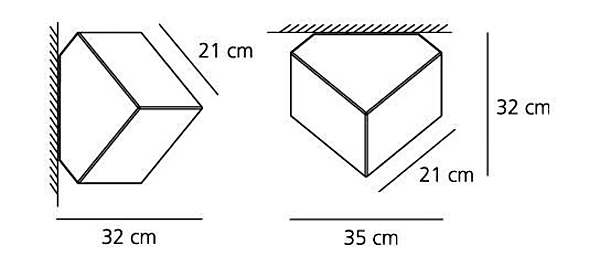 Wand- und Deckenlampe aus thermoplastischem Harz Edge Artemide 1293010A, 1292010A Fabrik Artemide aus Italien. Foto №3