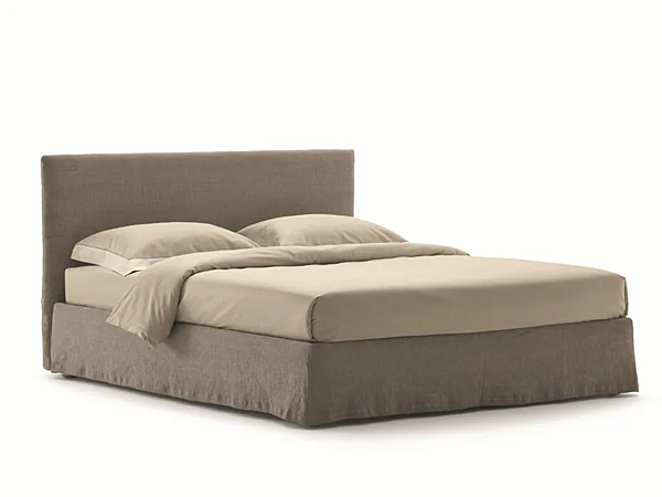 Doppelbett mit gepolsterter Rückenlehne Shabby Chic Flou Notturno Fabrik Flou aus Italien. Foto №1