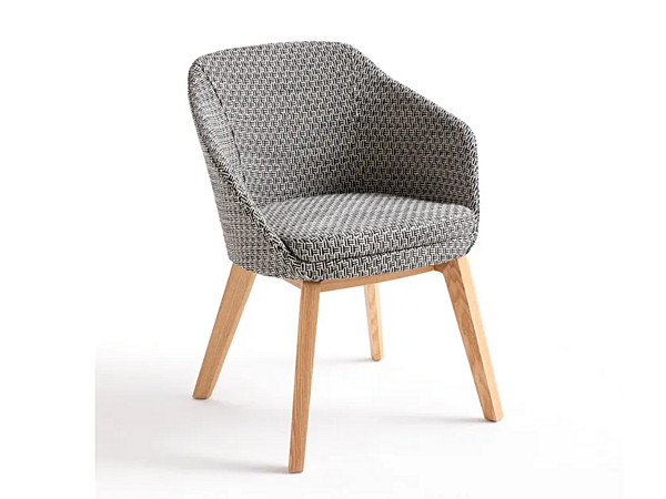 Stoffstuhl mit Armlehnen Cappellini Marfa Fabrik Cappellini aus Italien. Foto №4