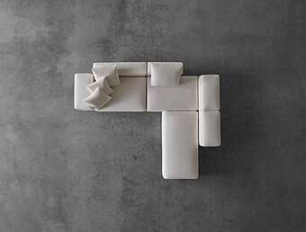 Couch TWILS T-Pad COMP. 3 Fabrik TWILS (VENETA CUSCINI) aus Italien