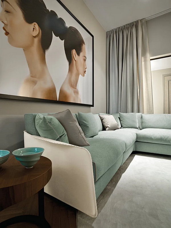 Ecksofa aus Stoff mit weicher Rückenlehne GIORGETTI Fabula Fabrik GIORGETTI aus Italien. Foto №4