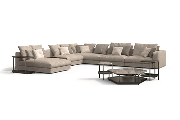 Eckmodulares Stoffsofa mit Chaiselongue GIORGETTI Skyline Fabrik GIORGETTI aus Italien. Foto №4
