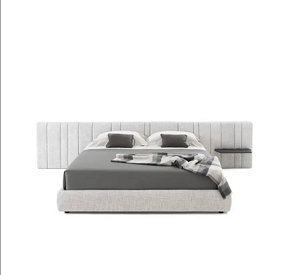 Doppelbett mit integrierten Nachttischen und gepolstertem Kopfteil aus Stoff GIORGETTI KARPHI NAP Fabrik GIORGETTI aus Italien. Foto №2