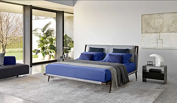 Doppelbett mit gepolstertem Kopfteil Flou Gaudi Fabrik Flou aus Italien. Foto №24