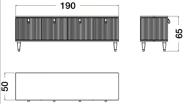 Holzsideboard mit Türen Cocoon CPRN HOMOOD C329, C333 Fabrik CPRN HOMOOD aus Italien. Foto №4