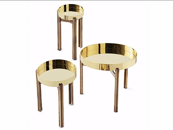 Runder Kaffeetisch aus Messing Gallotti&Radice Twelve Fabrik Gallotti & Radice aus Italien. Foto №1