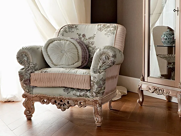 Bequemer Sessel mit Armlehnen aus Stoff Modenese Luxury Interiors 12423 Fabrik MODENESE GASTONE aus Italien. Foto №1