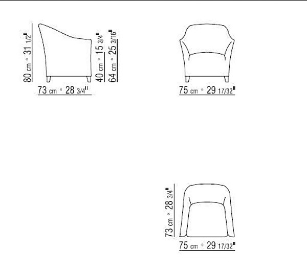Lederarmchair mit Armlehnen Doralice FLEXFORM Fabrik FLEXFORM aus Italien. Foto №4