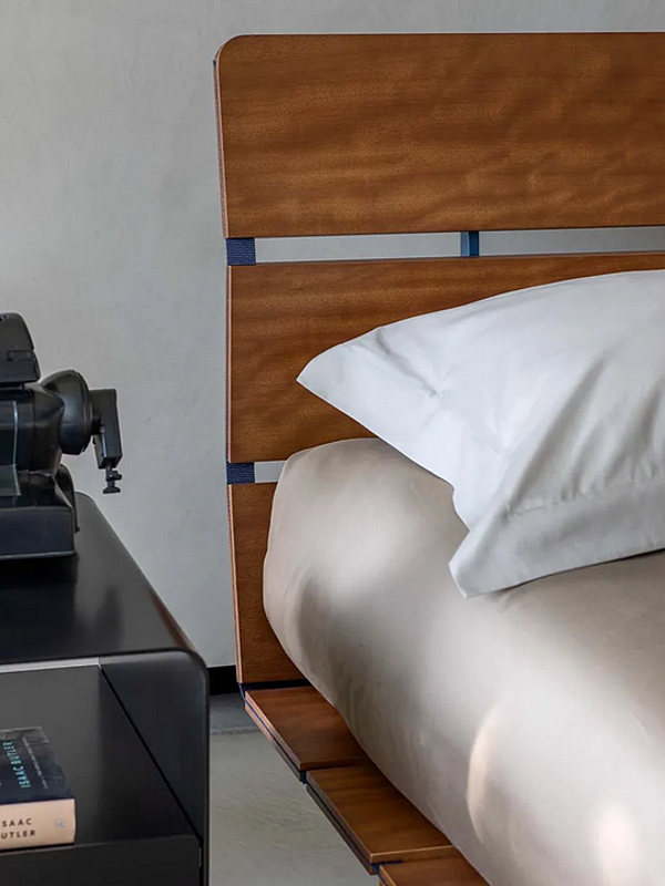 Orientalische Bett mit Rollen Tadao Flou Fabrik Flou aus Italien. Foto №4