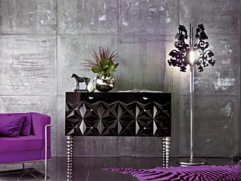 Holzkommode mit Diamant-Design Bizzotto Italia