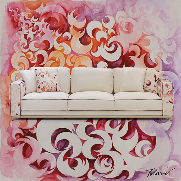 Dreisitzer Stoffsofa mit gepolsterter Rückenlehne FORMITALIA  H -Sofa-B Fabrik FORMITALIA aus Italien. Foto №6