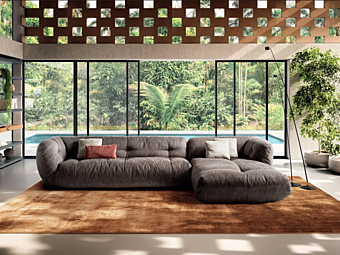 Stoffsofa mit Chaiselongue LAGO Happening 1485