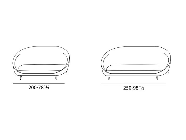 Dreisitzer Sofa aus Stoff oder Leder VIBIEFFE NIDO 650 Fabrik VIBIEFFE aus Italien. Foto №5