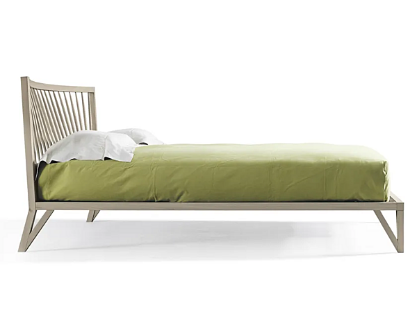 Doppelbett aus Walnussholz mit gepolsterter Rückenlehne DALE Leggiadro P 620 Fabrik DALE aus Italien. Foto №2