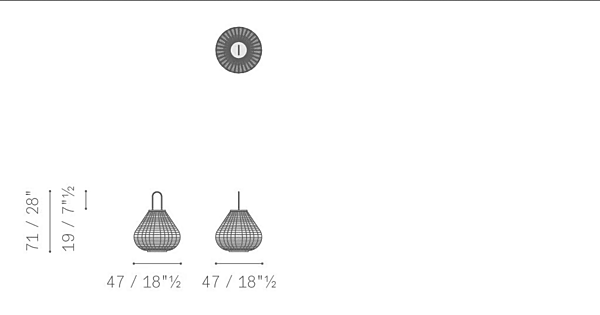 Polypropylen Stehlampe für den Außenbereich POLTRONA FRAU Sparkler Fabrik POLTRONA FRAU aus Italien. Foto №21