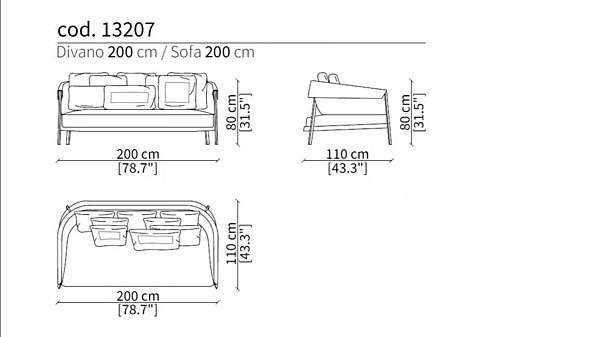 3-Sitzer Ledersofa mit weicher Rückenlehne Frigerio Burton Fabrik Frigerio aus Italien. Foto №7