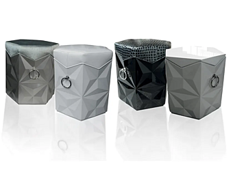 Polsterhocker aus Stoff Bizzotto Italia Diamond Pouf