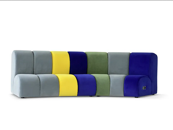 Modularer Sofa mit gepolsterter Rückenlehne Adrenalina Nibbler "IMB1072964, IMB1072965" Fabrik ADRENALINA aus Italien. Foto №1