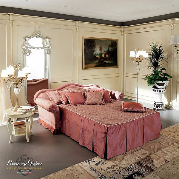 Zweisitzer Sofa mit Fußhocker Modenese Luxury Interiors 13406 Fabrik MODENESE GASTONE aus Italien. Foto №2