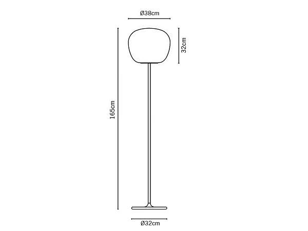 Glas Stehlampe Fabbian Lumi Mochi Fabrik Fabbian aus Italien. Foto №6
