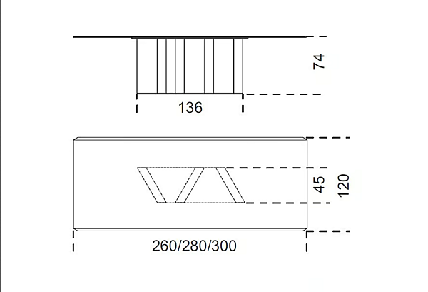 Rechteckiger Esstisch aus Kristall Gallotti&Radice Platium Fabrik Gallotti & Radice aus Italien. Foto №3