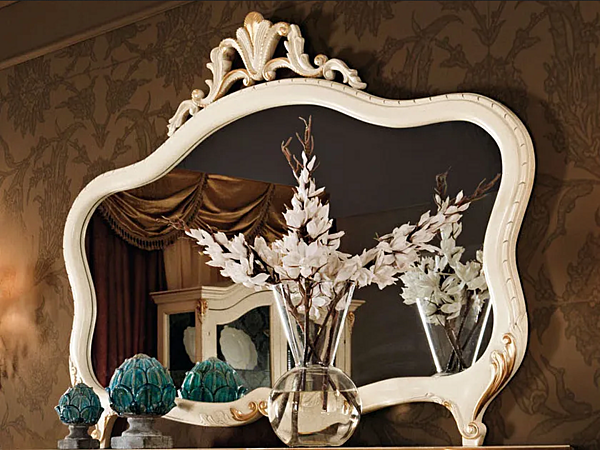 Wandmontierter gerahmter Spiegel aus Glas Modenese Luxury Interiors 11628 Fabrik MODENESE GASTONE aus Italien. Foto №1