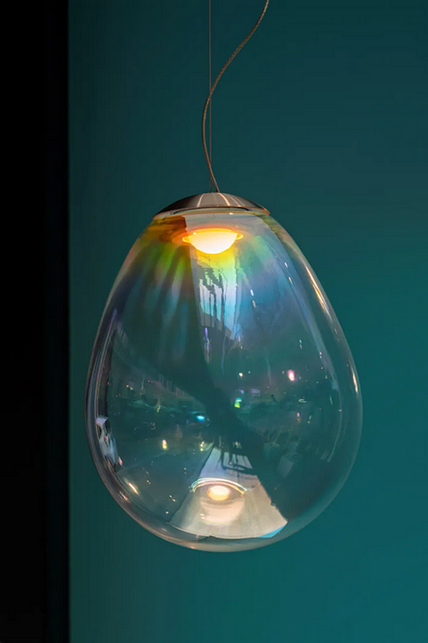 Hängelampe aus mundgeblasenem Glas Stellar Nebula Artemide Fabrik Artemide aus Italien. Foto №17