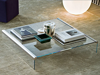 Niedriger Couchtisch aus Kristall Gallotti&Radice T 33 Fabrik Gallotti & Radice aus Italien