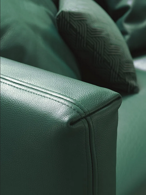 Zweisitzer Ledersofa mit abnehmbarem Bezug Flou Binario Fabrik Flou aus Italien. Foto №3